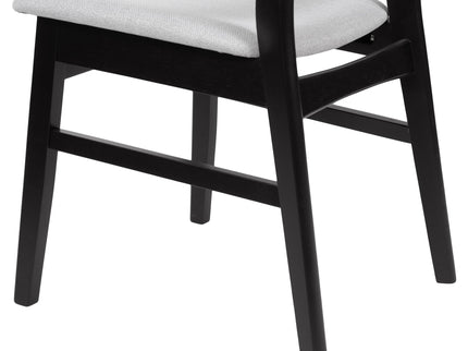 Mid Century Dining Chairs With Cushioned Seats And Wood Frame (Set of 2)