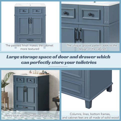 Bathroom Vanity With Sink, Storage Cabinet