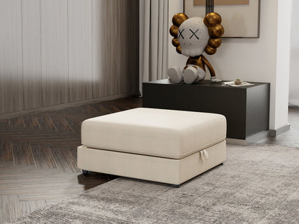 Modular Sectional Sofa With Storage, Convertible 2 Seater Sleeper Sofa - Beige