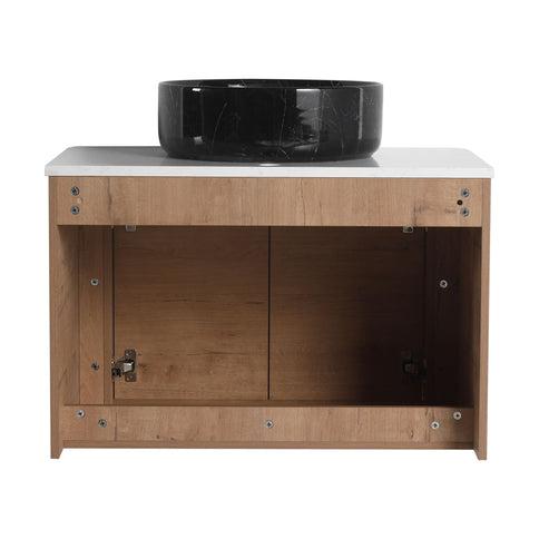 Wall Mounted Bathroom Vanity With Art Sink & 1 Soft Close Door