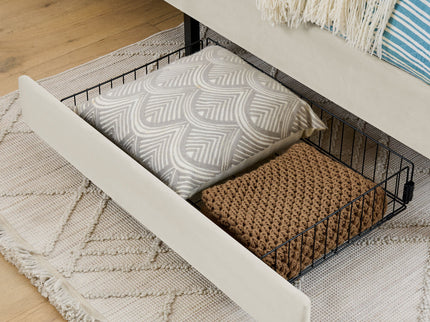 Upholstered Platform Bed Frame With 2 Storage Drawers And Adjustable Sofa Bed
