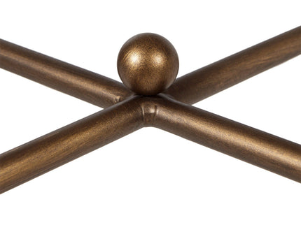 Metal Rectangle Coffee Table With Tempered Glass Top - Bronze