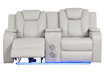 Benz - Power Recliner Set With LED Lighting And USB Charging