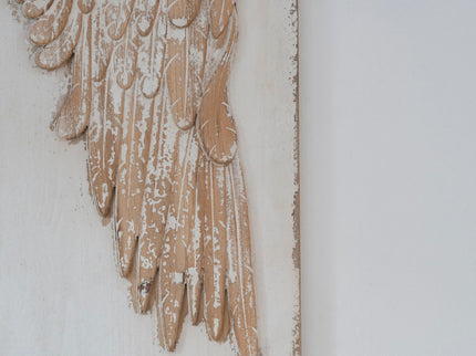 Feather Wing Wall Panels With Distressed, Rectangle Hanging Wall Art (Set of 2) - Multicolor