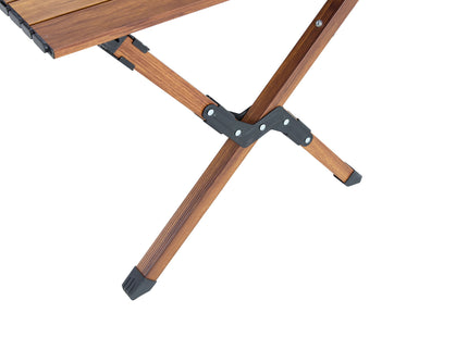 Folding Outdoor Table, Lightweight Aluminum Roll-Up Rectangular Table For Indoor, Outdoor Camping, Picnics, Beach, Backyard, Bbq, Party, Patio - Brown