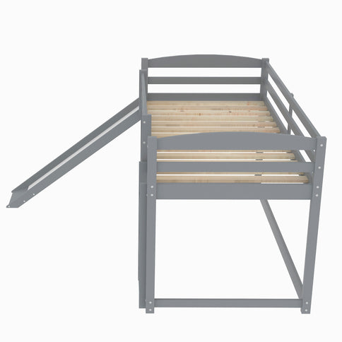 Durable Bunk Bed With Convertible Slide And Ladder