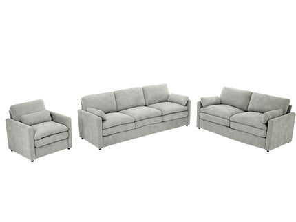 Cozy Upholstered Sofa Set For Living Room