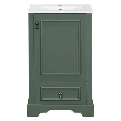 Bathroom Vanity With Sink, Soft Close Door, Adjustable U-Shaped Shelf