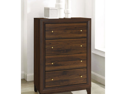 Anza - 4 Drawer Chest Storage Solution - Walnut