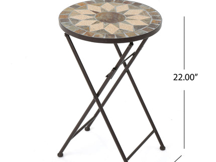 Silvester - End Table - Beige / Black