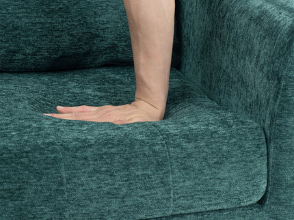 Modern Accent Chair, Arm Chairs For Living Room, Upholstered Mordern Armchair, Comfy Soft Padded Lounge Chair In Small Space, Bedroom, With Pillow, Solid Wood Leg