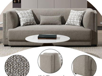 Glenda - Sofa With 3 Pillows - Gray