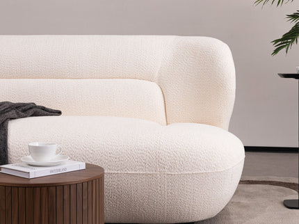 Modern Fashion Yp40116W Circular Curve Design Sofa, 4 Seater For Office & Bedroom - White
