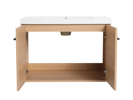 Bathroom Vanity Set With Resin Countertop Sink, 2 Doors