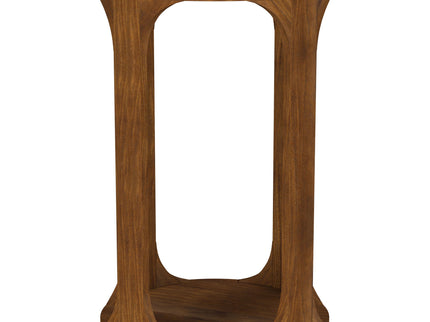 Eaton - Round Side Table - Brown / White