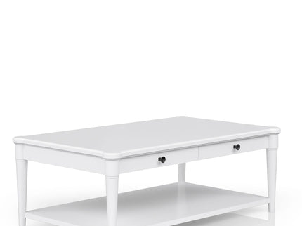 Cocktail Table With Two Storage Drawers And Casters