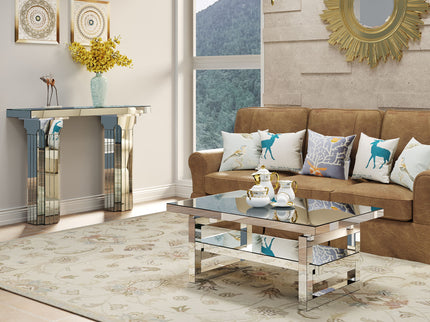 Square Coffee Table For Living Room - Silver