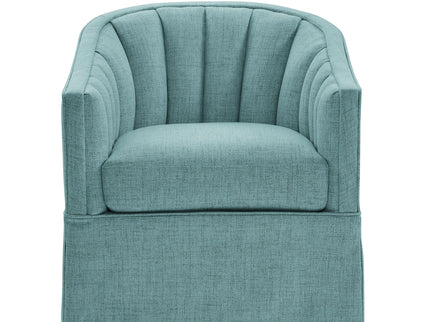 Solitude - Skirted Swivel Accent Chair With Hemp Like