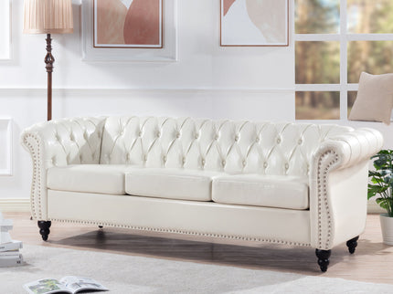 Rolled Arm Chesterfield 3 Seater Sofa