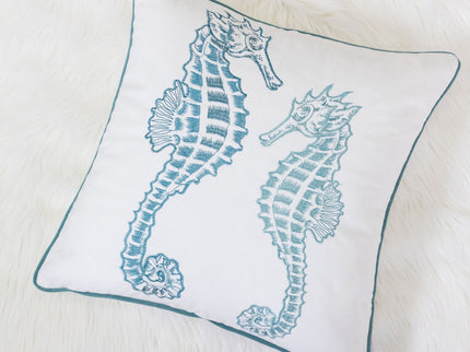 Seahorses Pillow Cover With Matching Back