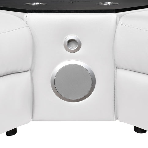 Nova - Sectional With Bluetooth Speaker, LED And Lifting Wine Cabinet