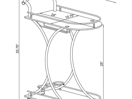 Allen - 2 Tier Bar Cart