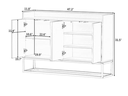 Modern Sideboard Elegant Buffet Cabinet With Large Storage Space For Dining Room, Entryway