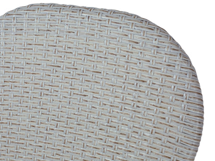 Outdoor Rattan And Aluminum Armless French Bistro Chairs (Set of 2) - Dark Gray