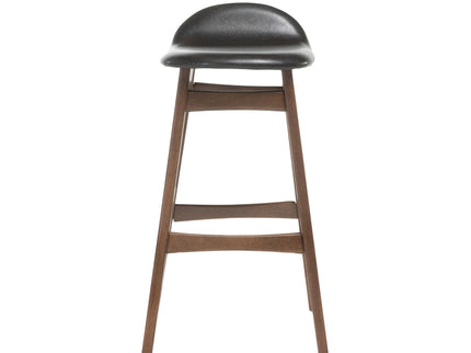 Contemporary Bar Stool With Stylish Seat And Small Backrest