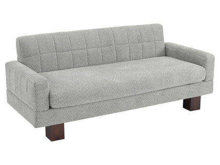 Modern Loveseat Sofa, 2 Seater With Square Arms For Living Room