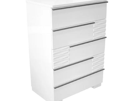 5 Drawer Chest, Bedroom - White
