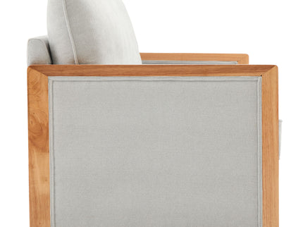 Modern 3 Seater Sofa With Wood Armrests