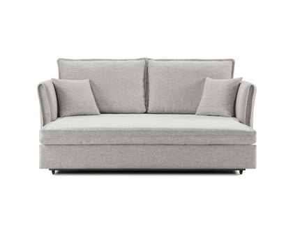 Oren - Chenille Sleeper Sectional Sofa With Storage 2 Toss Pillows - Gray