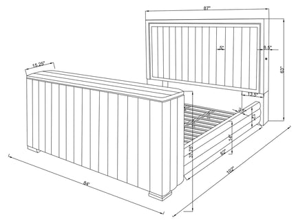 Elliot - Bed With Immersive Sound, LED Lighting, Fireplace Footboard, TV Lift