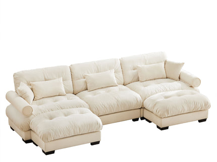 Super Comfort Oversized Modular Sectional Sofa With Movable Ottoman