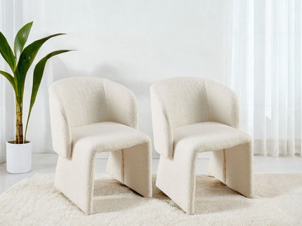 Modern Accent Chair Brown Single Sofa Chair, Upholstered Side Chair Teddy Comfy Chair For Dining Room / Bedroom / Living Room / Reception