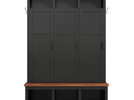 Classic Arched Design Hall Tree With 3 Hidden Storage
