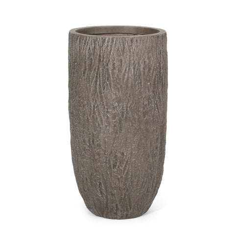 Magnesium Oxide Planter For Outdoor Use - Natural Wood