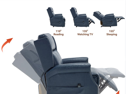 Manual Recliner Chair With Heavy Duty Motion Mechanism, 8 Vibrating Nodes And 3 Massage Modes For Living Room