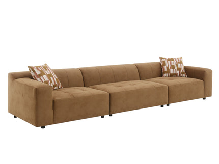 Modular Sofa Set With 2 Matching Toss Pillows - Chocolate