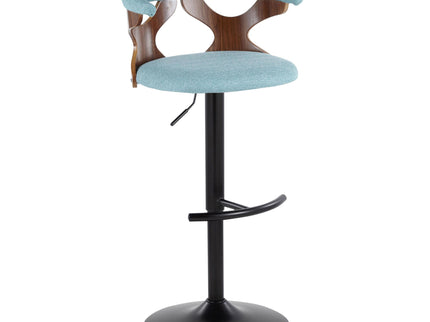 Gardenia - Contemporary Adjustable Barstool, Swivel With Rounded T Footrest (Set of 2)