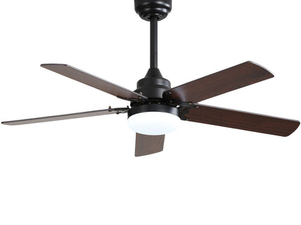 Modern Ceiling Fan With 3 Color Dimmable Light 5 Blades Remote Control Reversible Dc Motor For Bedroom - Black