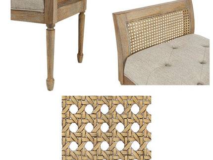 Accent Bench With Arm - Natural