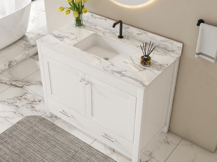 43" Bathroom Vanity, Multi Functional Cabinet - White