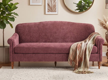 Loveseat Sofa, 2 Seater Couch With Rolled Arms