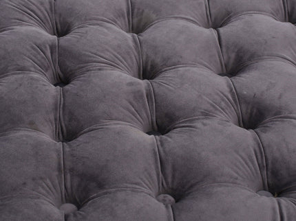 Modern Glam Ottoman With Upholstery And Button Tufted Design