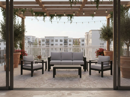 Outdoor Patio Set, All-Weather With Thick Cushions