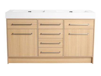 Freestanding Bathroom Vanity With Resin Sink, Soft-Closing Doors And Drawers