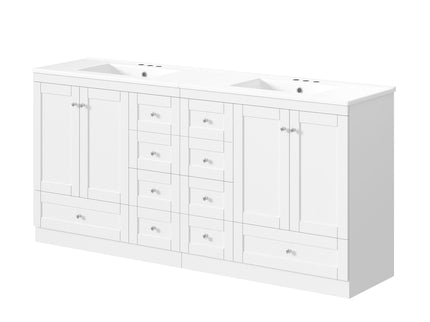 Shaker Free Standing Bathroom Vanity Cabinet & Sink, Soft Close Drawers, Soft Close Doors