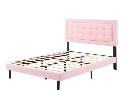 Upholstered Platform Bed With Slats